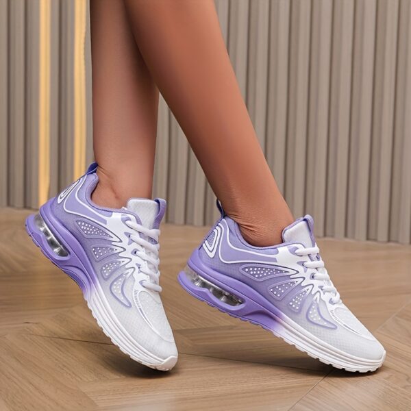 Women'S Cushioned Running Sneakers, Lightweight All-Season Tennis Training Shoes, Fabric Upper & Inner, Sole, Normal Pronation, Solid Color Design - Image 7
