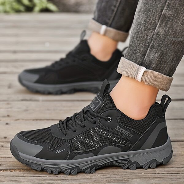 Shuangxing Men'S Outdoor Sports Casual Sneakers, Breathable Fabric and Faux Upper, Low-Top, Round Toe, Lace-Up, All-Season Hiking & Running Shoes with Strong Traction, PVC Sole - Image 10