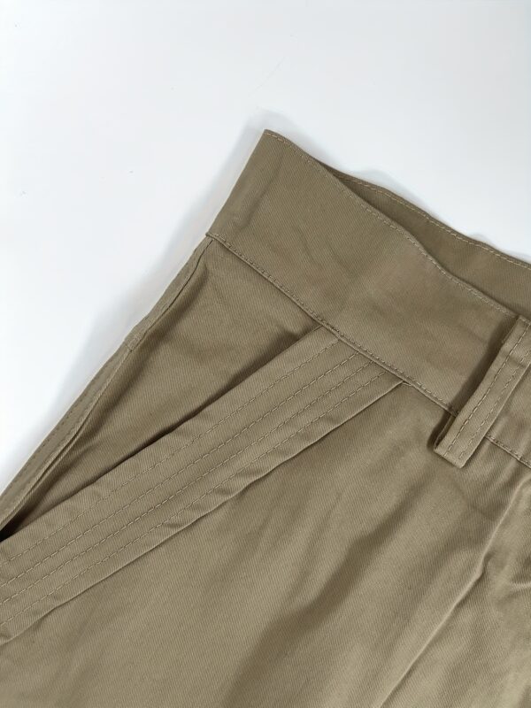 Men'S Khaki Cargo Shorts with Multiple Pockets - Stylish Utility Shorts for Casual Streetwear, Non-Stretch Fabric, Regular Fit, Zipper and Button Closure, Casual Wear Shorts | Functional Fashion | Glossy Finis - Image 3