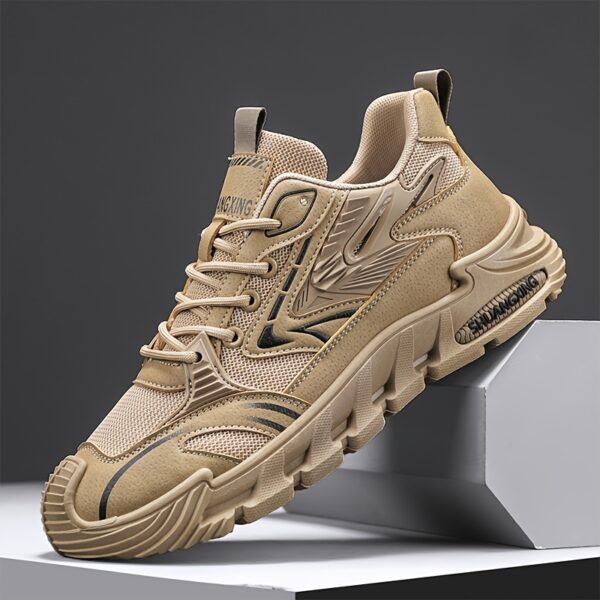 Men's Spring 2025 Fashion Sneakers - Versatile Casual & Sporty, Lace-Up, Breathable Fabric, Non-Slip PVC Sole for Outdoor, Running & Casual Attire - Image 6