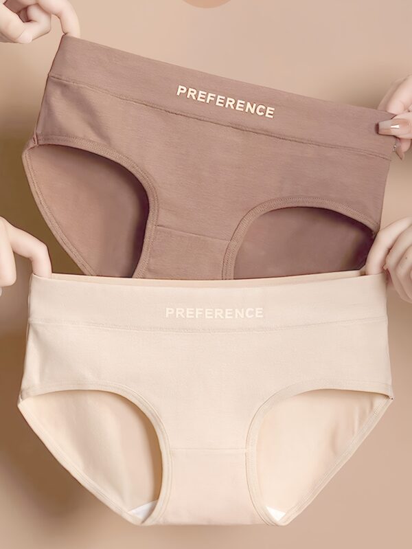 4-Pack Women's Cotton Briefs - Soft Stretch Underwear with 95% Cotton & 5% Spandex, Minimalist Solid Color Panties (Beige/Beige/Beige/Brown) - Breathable Everyday Comfort for Casual & Wear - Image 4