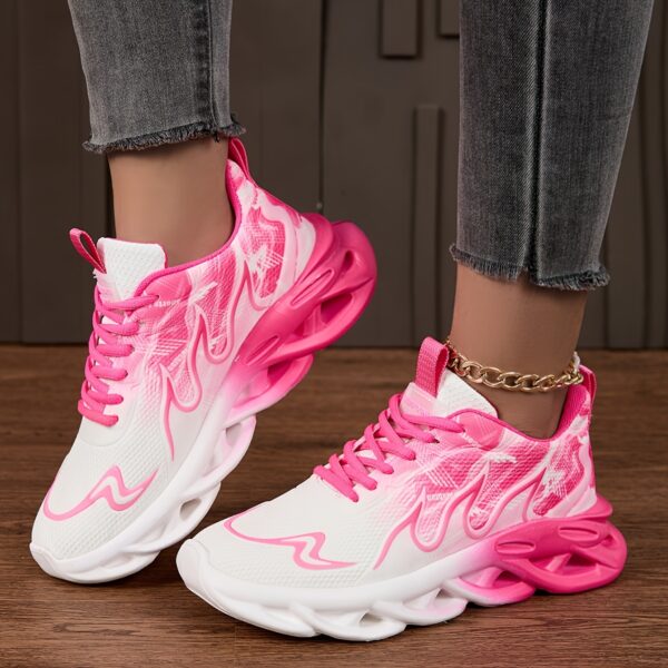 Women'S Breathable Lightweight Running Shoes - Fashion Gradient Design, Soft EVA Sole, Lace-Up Casual Sports Shoes, Mesh Upper, Suitable for All Seasons, Lightweight Running Shoes | Fashion Sports Shoes | Comfortable Fit - Image 12
