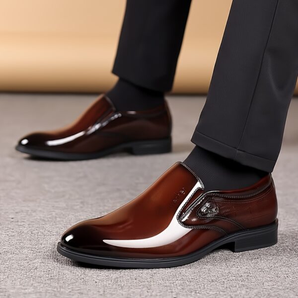 WECKER Men's Classic Car Slip-On Shoes - Breathable Business Casual Formal Shoes with Non-Slip Rubber Sole, Low-Top Design for Year-Round Wear, Perfect for Parties and Vacations, Dressy Shoes