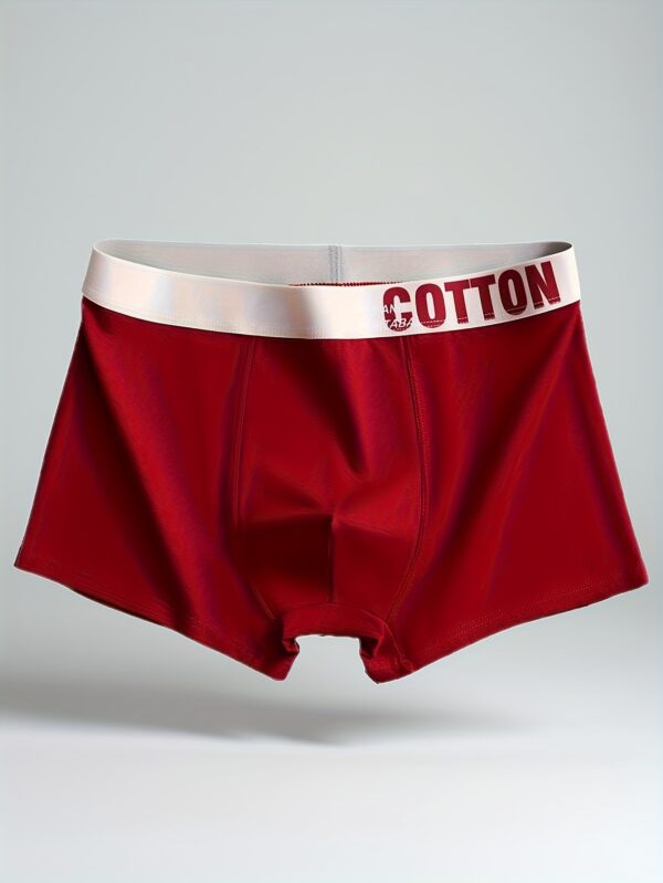 6pcs Men'S Cotton Boxer Briefs - Soft, Comfortable, Breathable, Medium Stretch, Solid Color, Ideal for Active Teens and Adults, Comfortable Clothing | Minimalist Design | Stretchable Fabric - Image 7