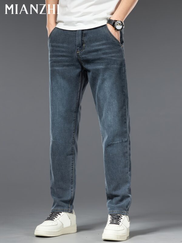 MIANZHI Spring/Autumn New Loose Straight-Leg Jeans for Men - Versatile Casual Pants Gift - Image 2
