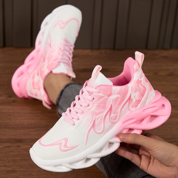 Women'S Breathable Lightweight Running Shoes - Fashion Gradient Design, Soft EVA Sole, Lace-Up Casual Sports Shoes, Mesh Upper, Suitable for All Seasons, Lightweight Running Shoes | Fashion Sports Shoes | Comfortable Fit - Image 7