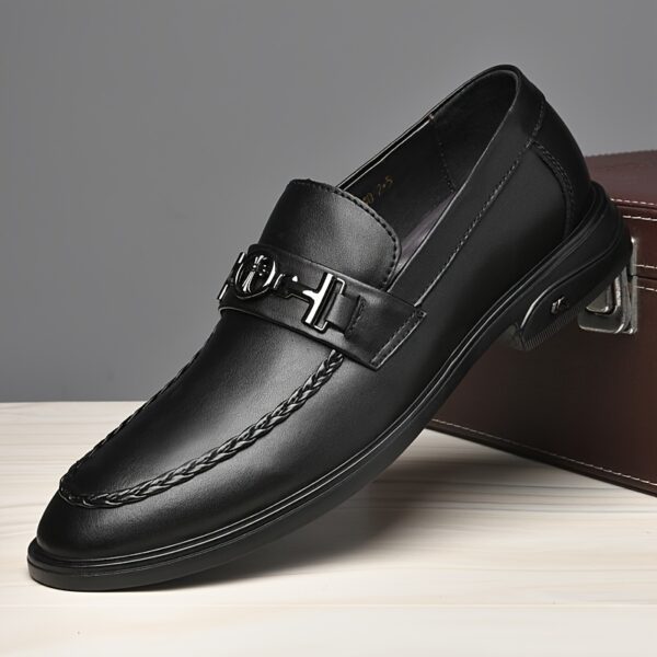 Men's Handmade Formal Wedding Shoes, Durable Thick-Soled Slip-On Casual Business Party Office Daily Wear