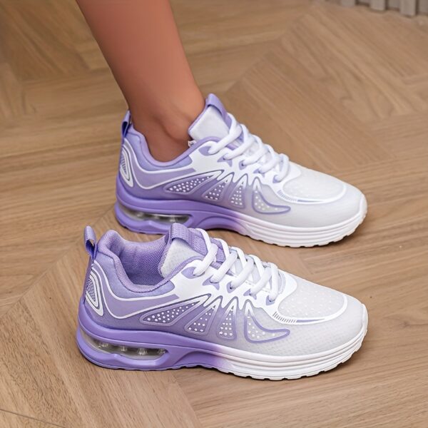 Women'S Cushioned Running Sneakers, Lightweight All-Season Tennis Training Shoes, Fabric Upper & Inner, Sole, Normal Pronation, Solid Color Design - Image 6