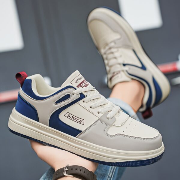 Vintage Style Casual Sports Sneakers for Men and Women - Comfortable Lightweight Road Running Shoes with Stability Pronation, Graphic Pattern All-Season Lace-Up Trainers, PU Upper & EVA Sole - Image 5