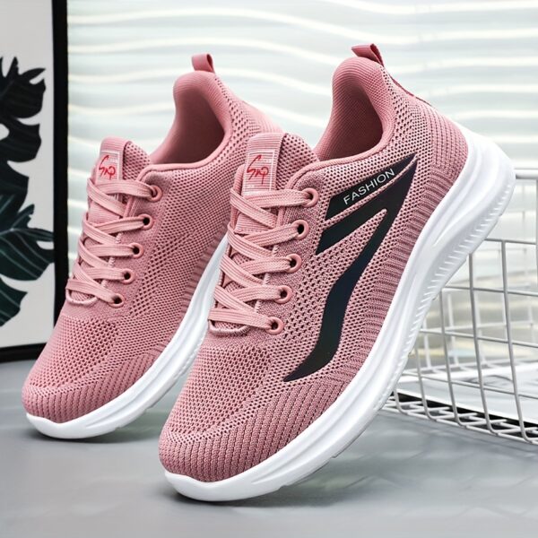 Women'S Casual Sports Shoes, Featuring a Knitted Mesh Upper And Flat Low-Top Design, Perfect for Outdoor Activities. - Image 7