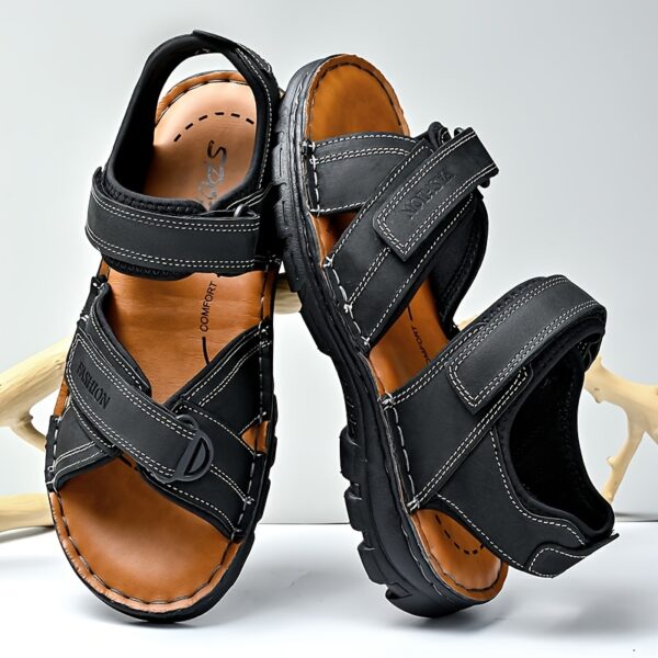 Mens Sandals for Men Men'S Black Brown Grey Size Summer - Image 2