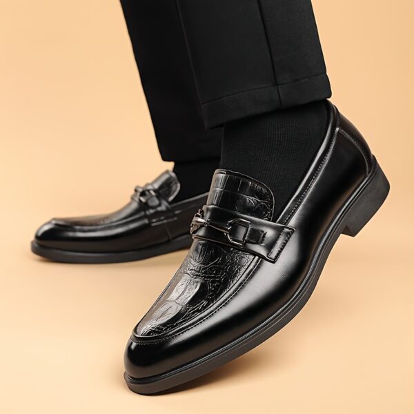 Men'S Stylish New Carved Business Formal Slip-On Loafers, Suitable for Office Parties And Daily Outings. - Image 6