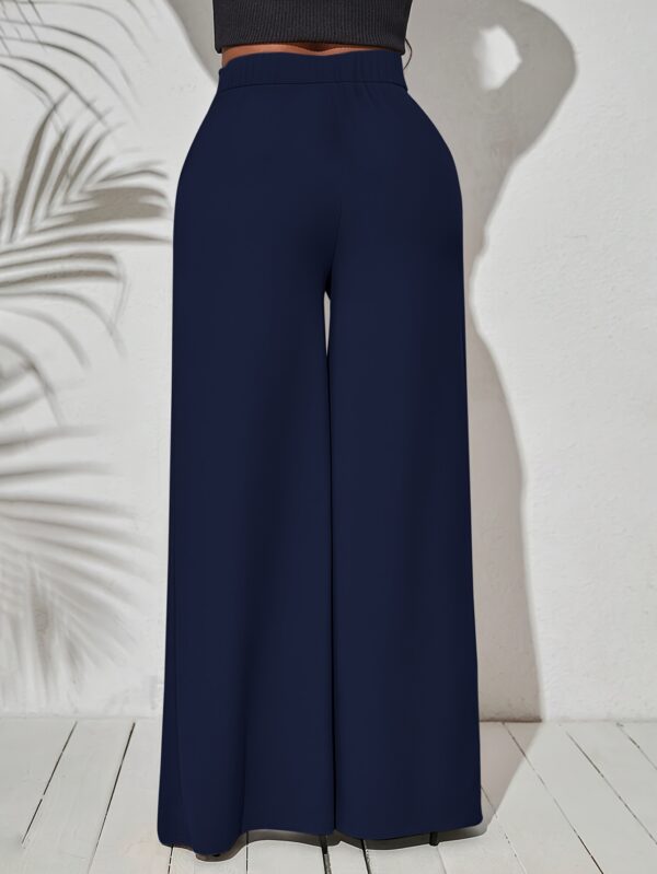 European And American Stylish Casual Wide-Leg Pants with Slits - Image 33