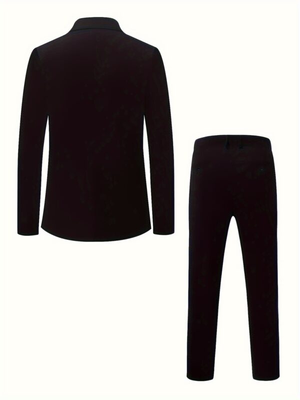 Men'S Business Suit Two-Piece Set: Blazer and Trousers, Stylish and Versatile for Office, Banquet, Wedding Events - Image 2