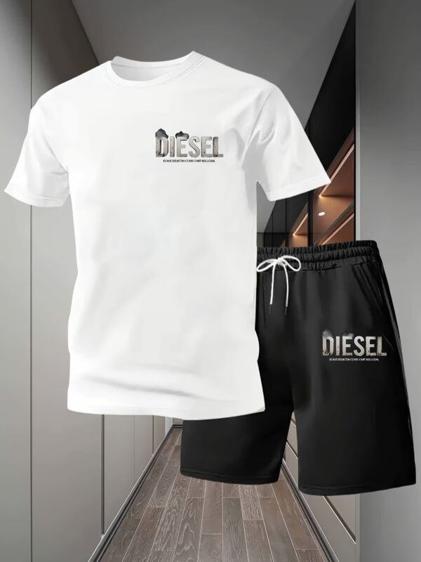 Men'S New Daily Comfortable Two-Piece Set, Including Short-Sleeved Shirt And Shorts, Perfect Choice - Image 4