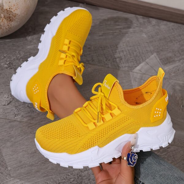 Plus Size Women's Lightweight Breathable Fabric Casual Sneakers - Stability Support Soft PU Sole, Vibrant Red All-Season Walking Shoes for Outdoor Travel & Daily Wear - Image 12