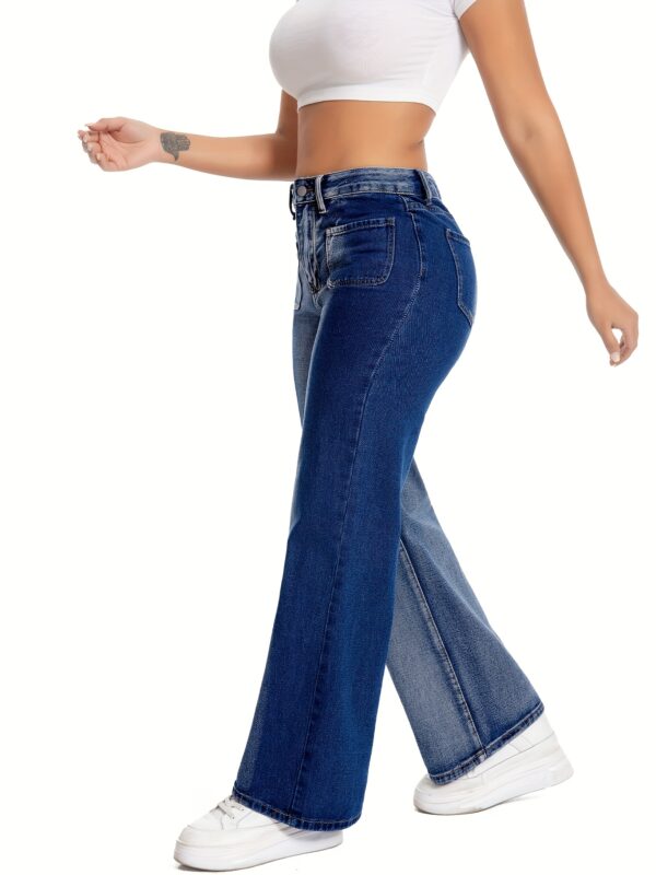 Black and White Contrast Casual Straight Pants - Image 20