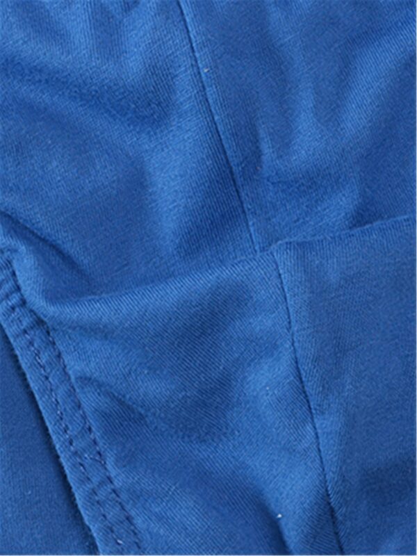 5pcs Men's Solid Color Breathable Cotton Mid-Waist Briefs, Comfortable Everyday Underwear - Random Colors - Image 7