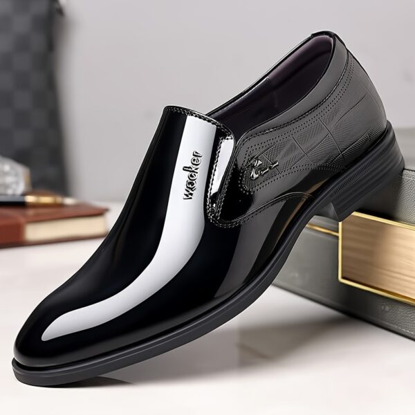 WECKER Men's Classic Car Slip-On Shoes - Breathable Business Casual Formal Shoes with Non-Slip Rubber Sole, Low-Top Design for Year-Round Wear, Perfect for Parties and Vacations, Dressy Shoes - Image 6