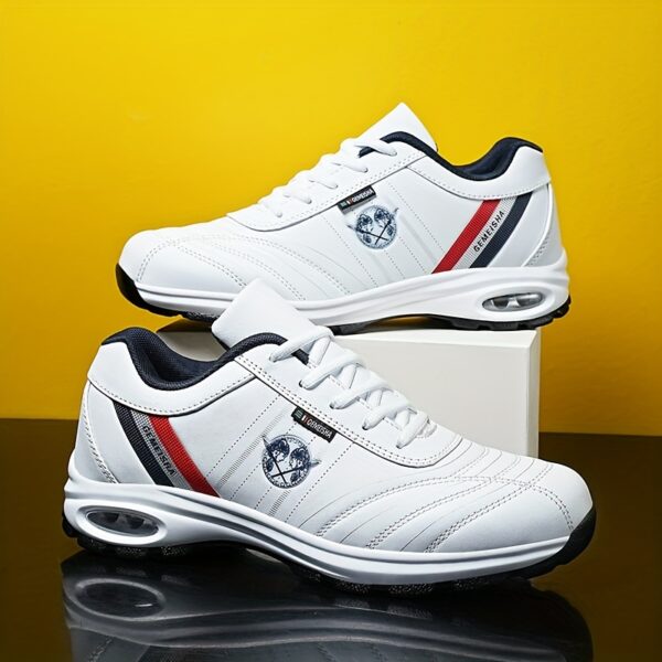 Trendy Men's Air Cushion Sneakers, Shock Absorption Non Slip For Outdoor Jogging Workout Traveling, All Seasons Comfy - Image 3