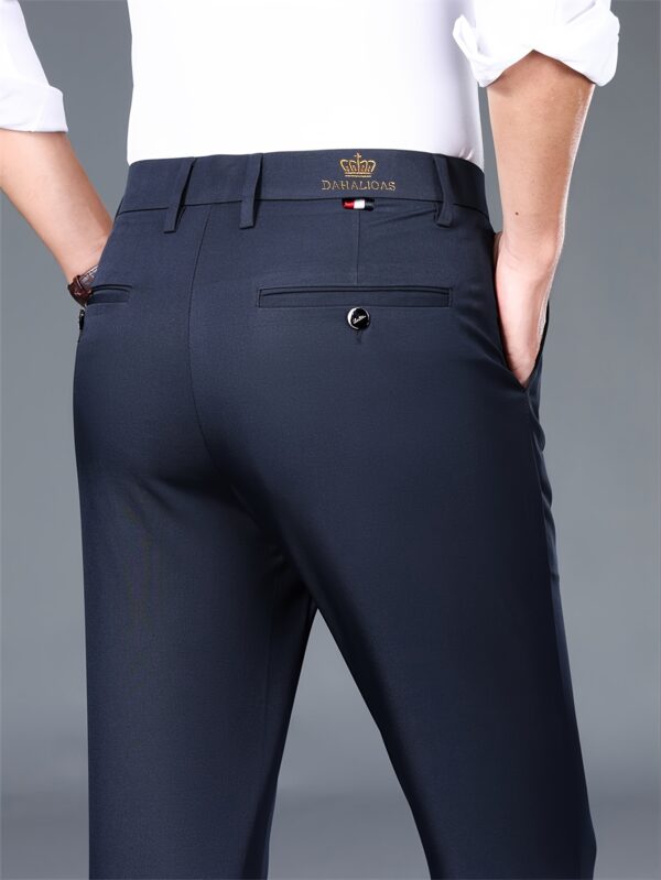 2pcs Men'S Professional Business Dress Pants, Stretchy And Wrinkle-Resistant, No Ironing Required, Formal Trousers with a Casual Style, Loose Fit, Versatile Straight-Leg Suit Pants for Office Wear. - Image 6
