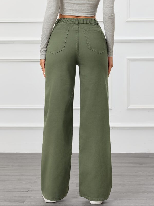 High Waist Relaxed Fit Wide Leg Jeans for Women, Street Style, Machine Washable, Long Length, Four Seasons - Image 5
