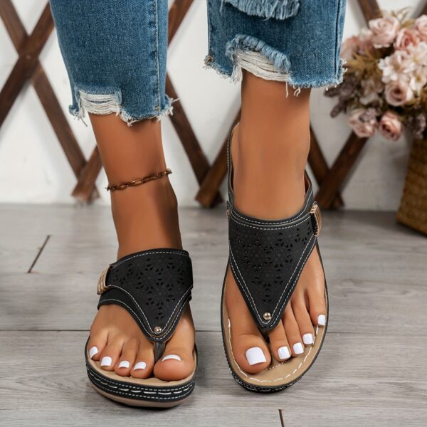 New Women's Fashion Casual Thick Sole Wedge Slipper Slippers - Image 10