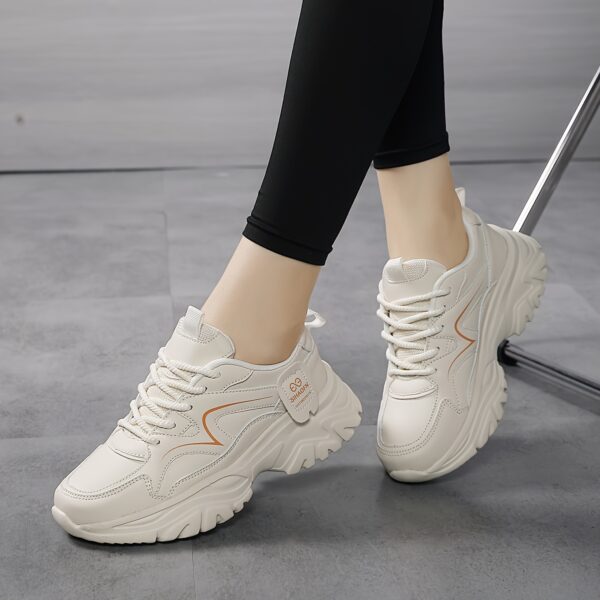 Women's High Quality Casual Running Shoes - Breathable Microfiber Cover Low-Top Sneakers with EVA Cushioned Sole, Lace-Up Design for All-Season Walking & Light Jogging - Image 2