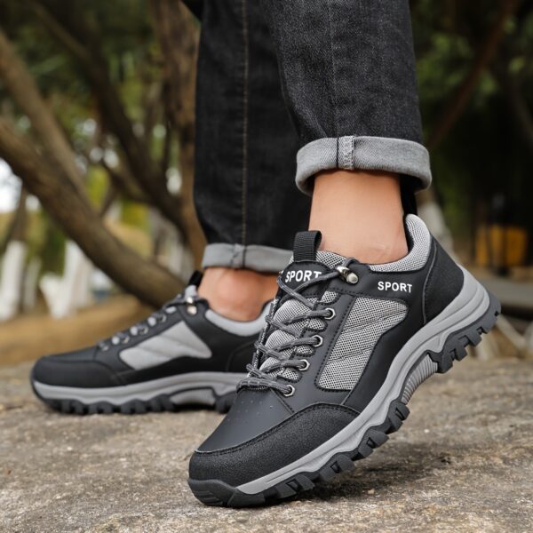 Unisex Casual Sneakers - Non-Slip Traction, Breathable Mesh & Synthetic Upper, Durable Rubber Sole for Outdoor Hiking, Running, Travel - All-Season Comfort, Hiking Shoes, Hiking Footwear, Modern Hiking Boots, Secure Laceup Closure - Image 3