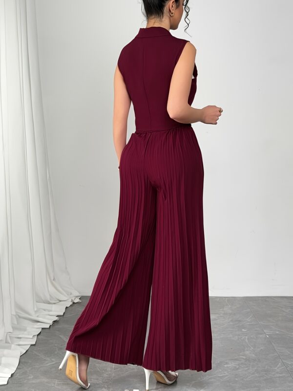 Women's Fashion Solid Color Vest Top and Stylish Long Skirt Pants Set - Image 3