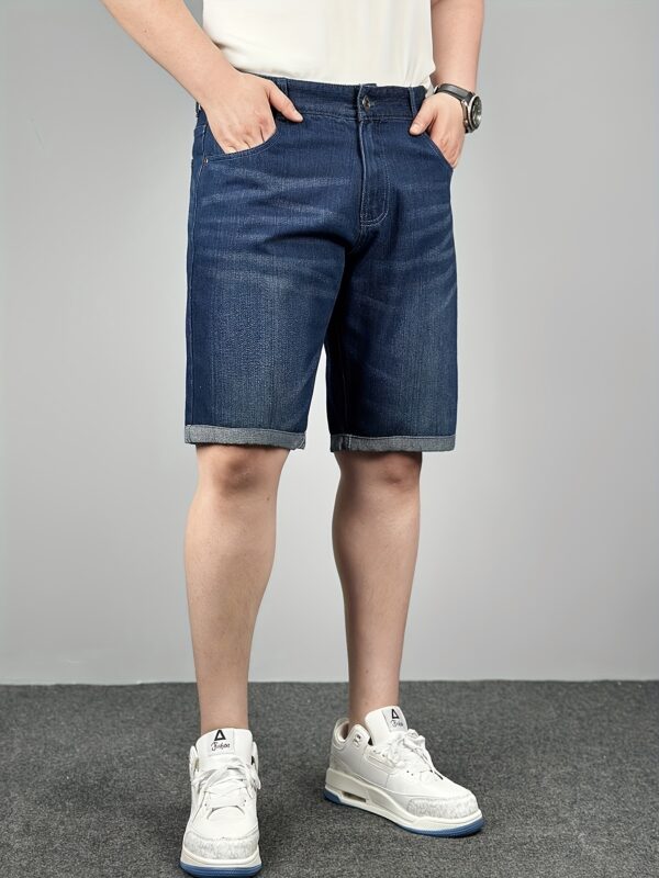 Men'S Summer Straight-Leg Denim Shorts - Slim Fit, Light Wash, Casual Style, Comfortable & Stylish for Casual Attire, Jeans Shorts - Image 6