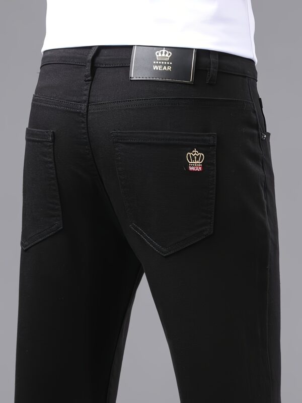 Pure Men's Jeans Slim Fit Straight Leg Versatile Tall and Slim Casual Pants - Image 5