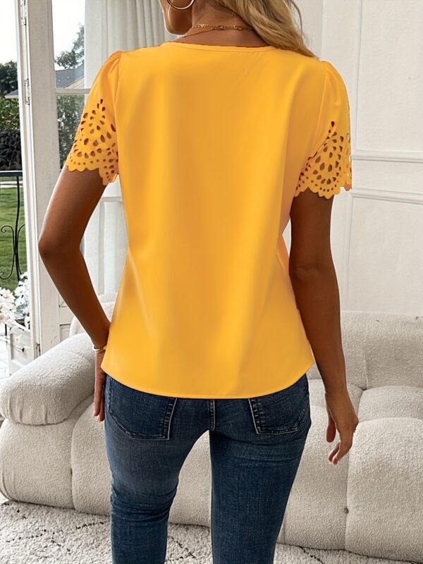 Summer Hot Laser-Cut Scallop Edge Top - Image 6
