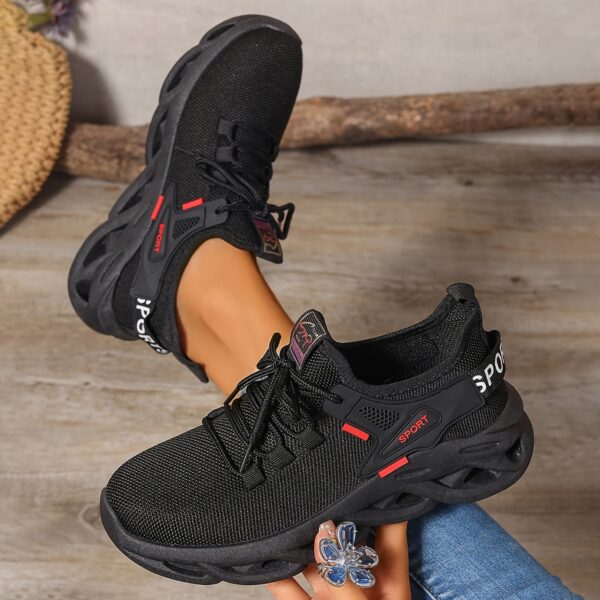 Valentine'S Day Women'S Solid Color Mesh Lace-Up Casual Sports Shoes, Breathable Low-Top Outdoor Running Shoes, Suitable for Gym Workouts. - Image 9
