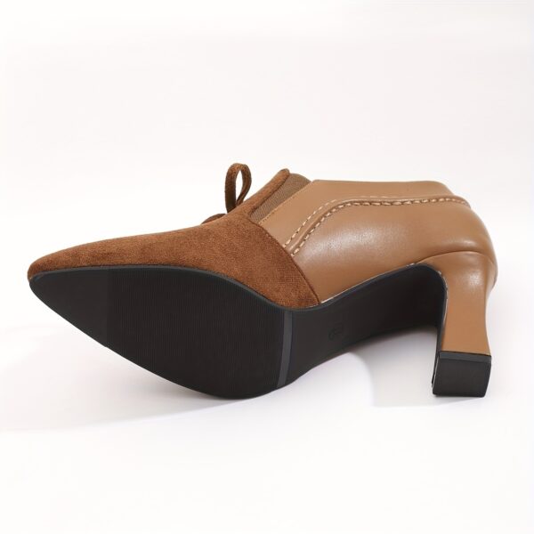 Women's Sexy Mary Jane High Heels with Bow Detail - Pointed Toe Block Heel, Lightweight Synthetic Cover & Cover Upper, All-Season Comfort for Casual & Formal Occasions, Elegant Shoe Design, Durable TPU Sole - Image 4