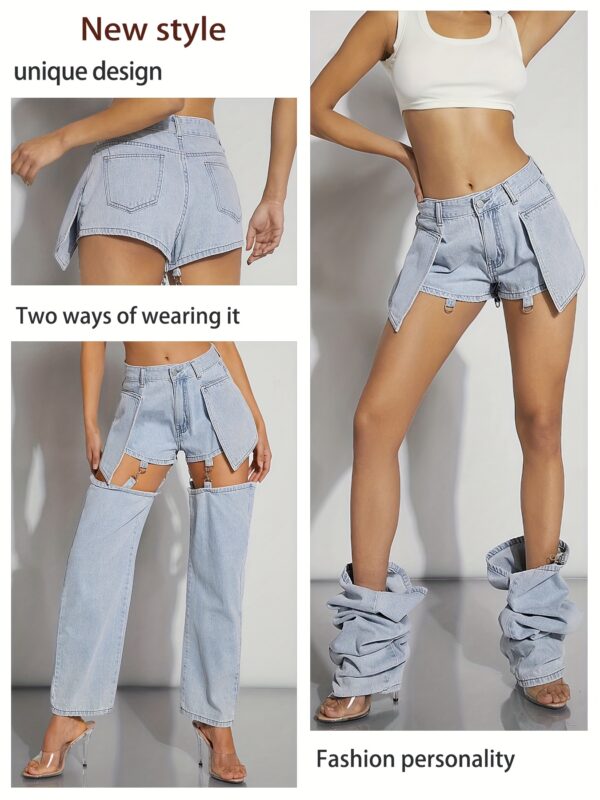 Women'S High-Waisted Loose Fit Distressed Denim Jeans - Casual Style with Button Closure, Non-Stretch Fabric, Perfect for Weekend Wear, Allseason Jeans|Casual Style Jeans| Texture