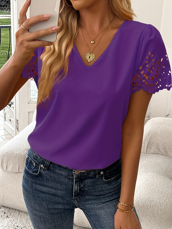 Summer Hot Laser-Cut Scallop Edge Top - Image 7