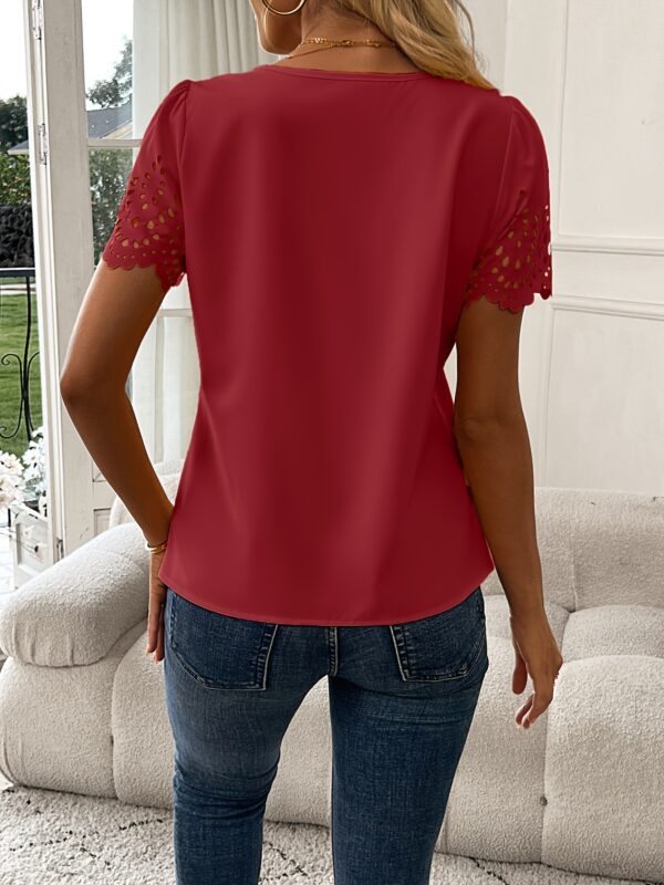 Summer Hot Laser-Cut Scallop Edge Top - Image 5