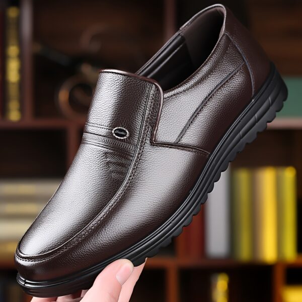 Men's Dress Shoes - Formal and Casual Low-Top Design, Suitable for Business, Weddings, Office - Black, Classic Lace-Up Style, Business Casual Shoes - Image 10