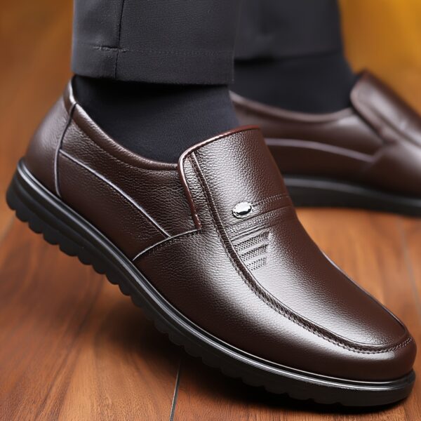 Men's Dress Shoes - Formal and Casual Low-Top Design, Suitable for Business, Weddings, Office - Black, Classic Lace-Up Style, Business Casual Shoes - Image 6