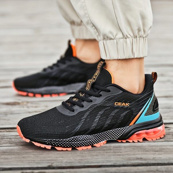 Shock Absorption Breathable Running Shoes, Non Slip Lace Up Sneakers For Men's Outdoor Training Workout - Image 6