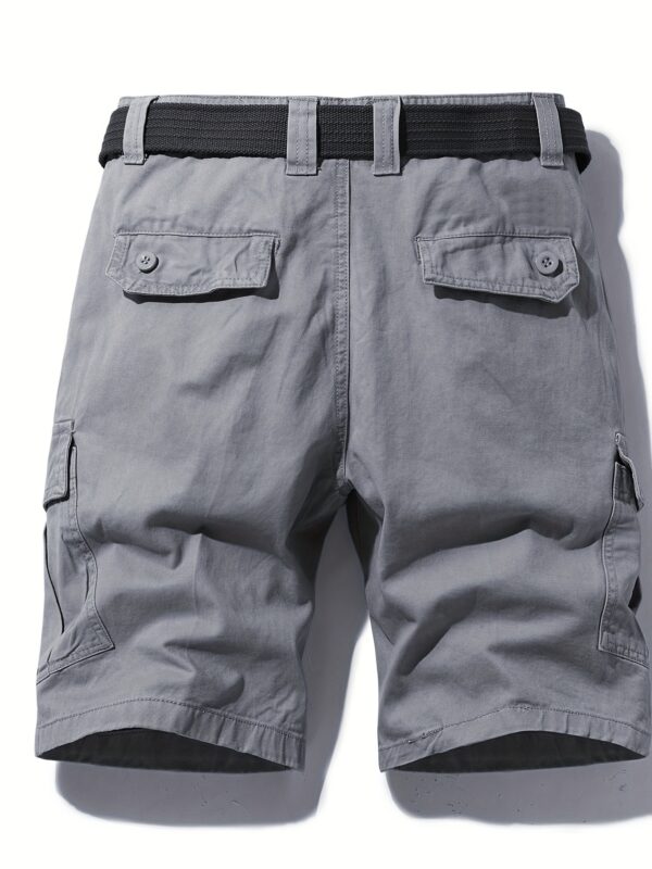 Men's 100% Cotton Solid Shorts With Multi Pockets, Casual Shorts For Summer - Image 8