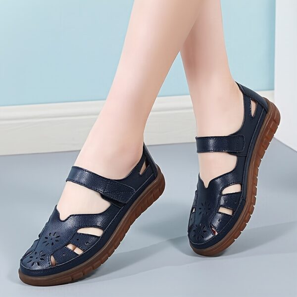 FANMMING Women's Microfiber Leather Fisherman Sandals - Breathable Cut-Out Design, Soft Anti-Slip Rubber Sole, Round Toe Comfort for Spring/Summer Casual Beach Shoes, Strappy Sandals - Image 16