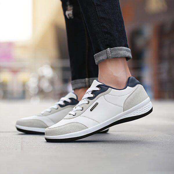 FAYWELLME Unisex Breathable Running Shoes - Lightweight Synthetic Synthetic Leather Sneakers with Cushioned MD Sole, Grey & Brown Accents, All-Season Comfort for Men & Women, Comfy Shoes, Casual Footwear, Stylish Contrast Accents, Comfortable Insole - Image 14