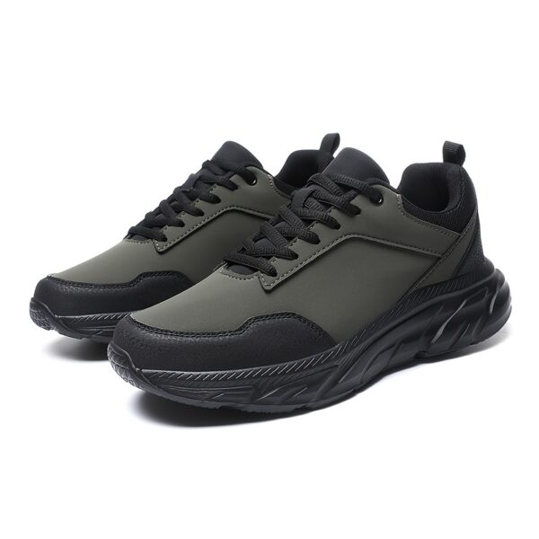 Black Sneakers for Spring and Autumn - Versatile for Running, Travel & Work | Casual Lace-Up Shoes with Comfortable EVA Sole | Sizes 7-13 - Image 5