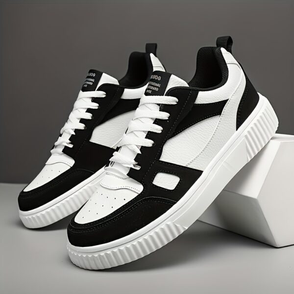 Men'S Stylish High-Top Sneakers - Comfortable Lace-Up with Round Toe, Durable EVA Sole, Ideal for Outdoor Activities, Casual Sports Shoes|Stylish HighTop Sneakers|Laceup Construction - Image 7
