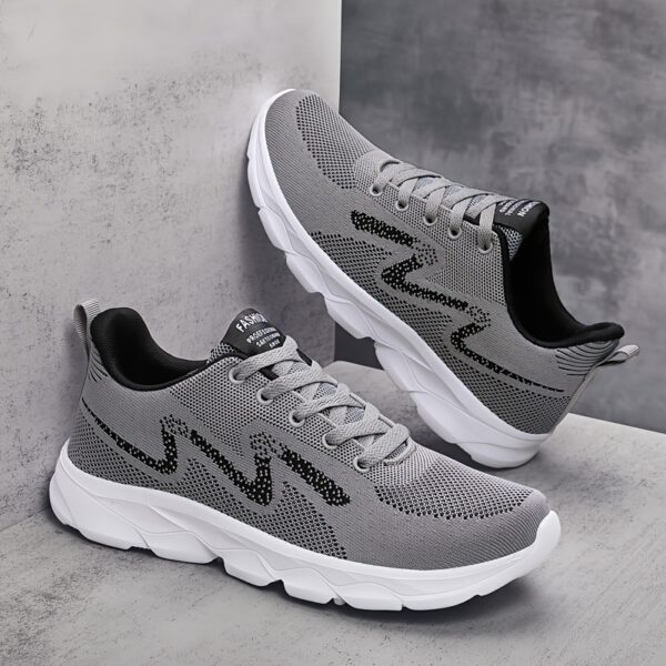 Men'S Sports Casual Minimalist Low Top Lace-Up Running Shoes, Breathable Soft Sole, Solid Color, Round Toe, EVA Sole, Fabric Upper and Inner, for Daily Casual Outdoor Wear - Image 8