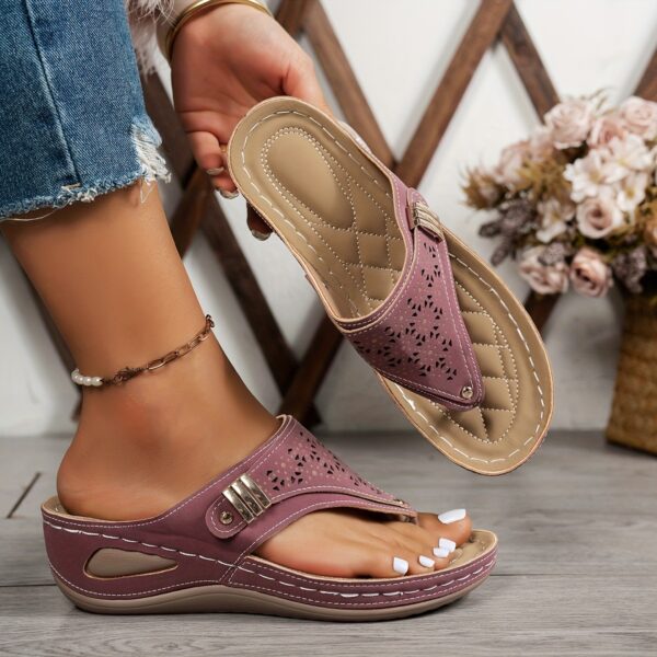 New Women's Fashion Casual Thick Sole Wedge Slipper Slippers - Image 6