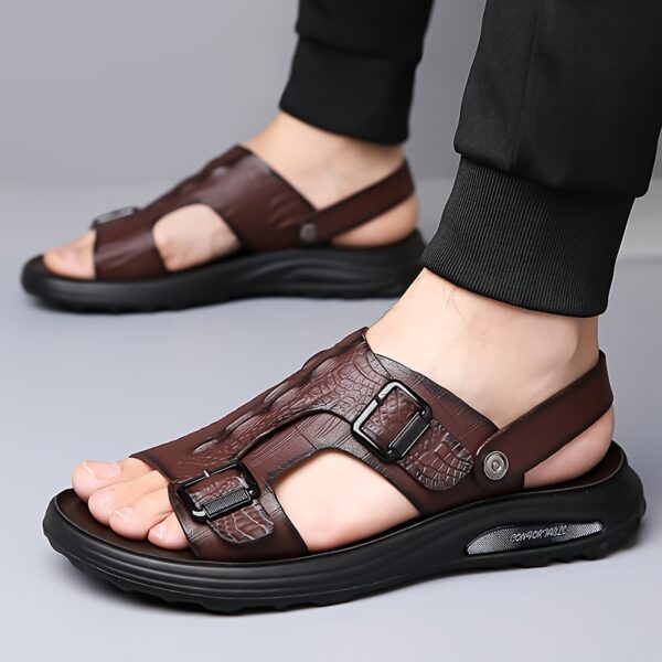 Men'S Summer Fashion Sandals with Thick Sole, Non-Slip Comfortable Beach Sports Slippers - Image 4