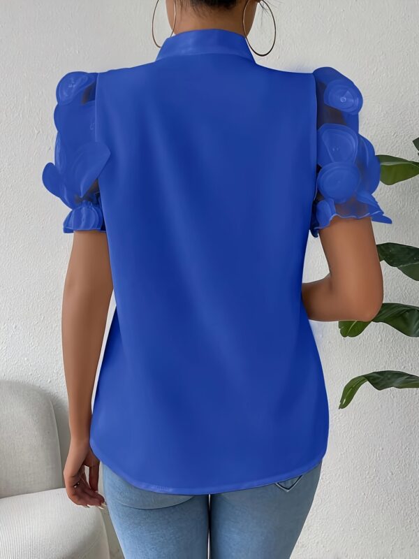 Women'S Mesh Panel Short-Sleeve Shirt - Image 35
